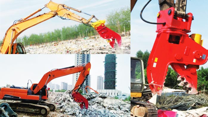 獨(dú)特設(shè)計(jì)粉碎鉗,混凝土鋼筋易分離。